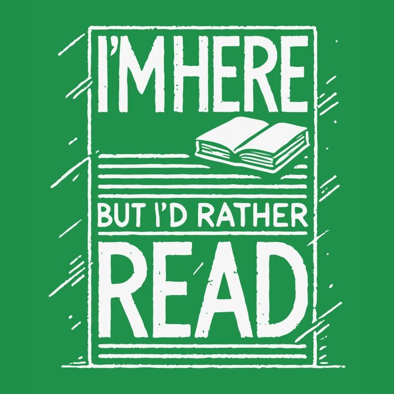 Funny Retro Book Design Saying for