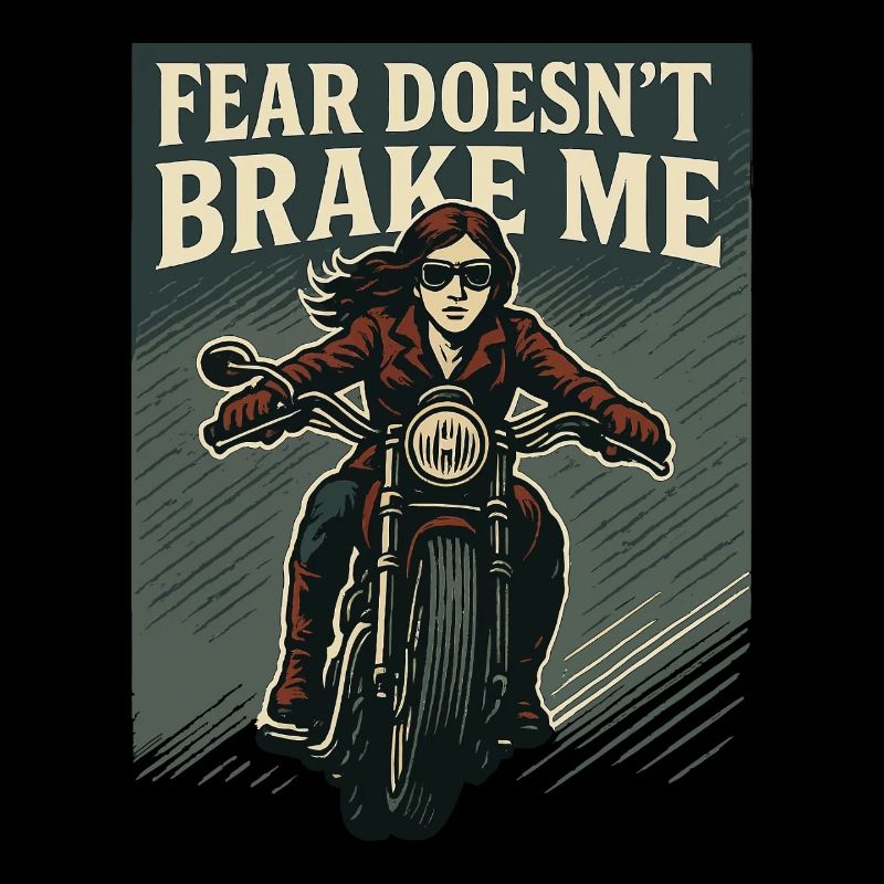 Fear Doesn't Brake Me Motorradfahrerin