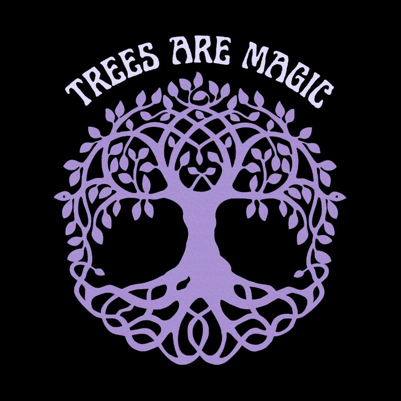 Baum-Illustration, Spruch, Lebensbaum