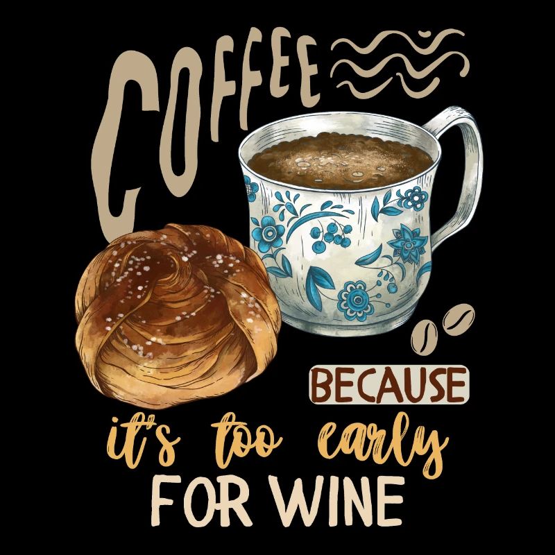 Kaffee, Kaffeetrinker Weintrinker lustiger Spruch