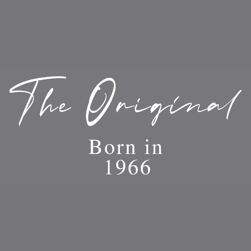 The Original – Born 1966 Script Typography
