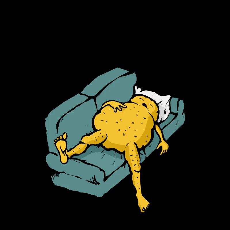 Lazy potato sleeping