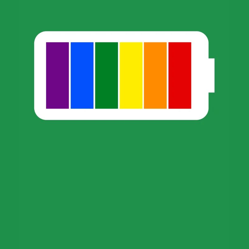 Regenbogenfarben Batterie Loading - Gay Pride
