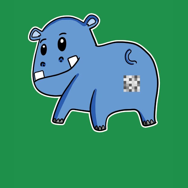 Nilpferd Arsch - Nilpferd Hintern