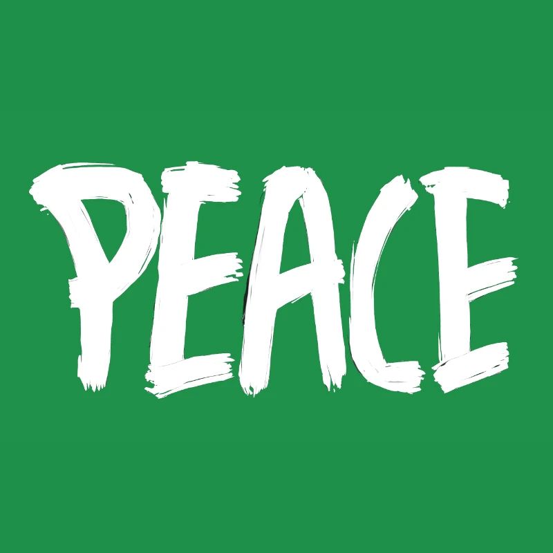 PEACE weisse Farb PINSEL