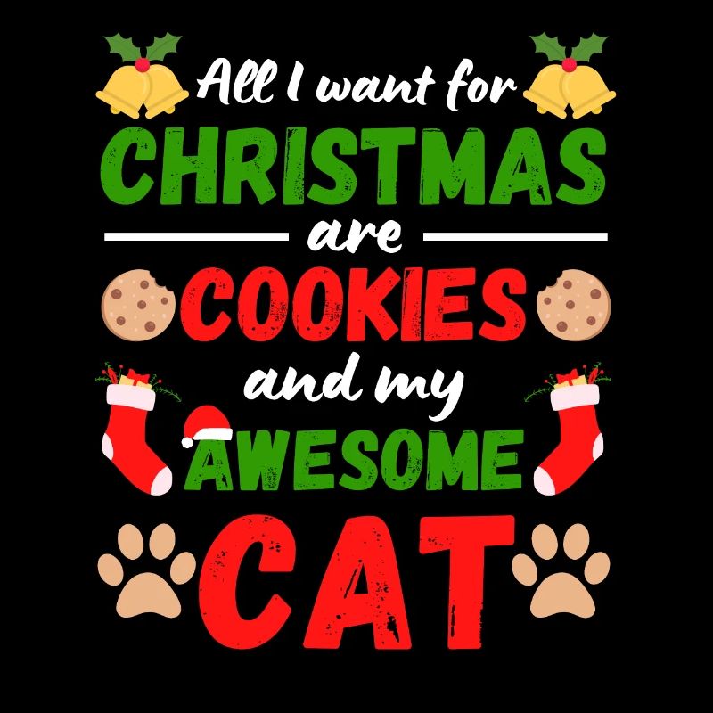 Noël avec des biscuits mangeurs de chats