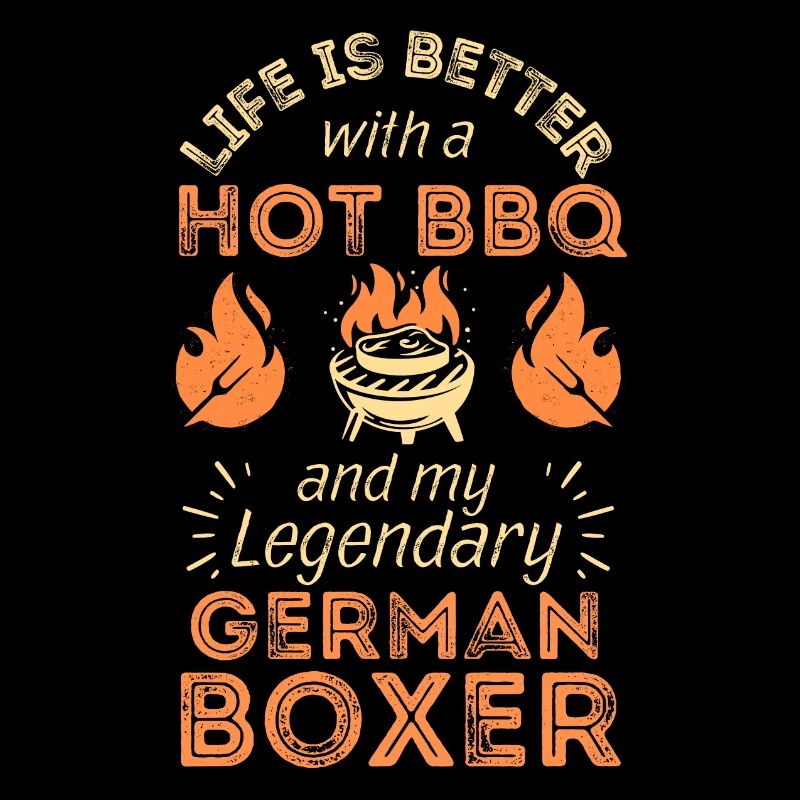 BBQ grilling and German boxer lover