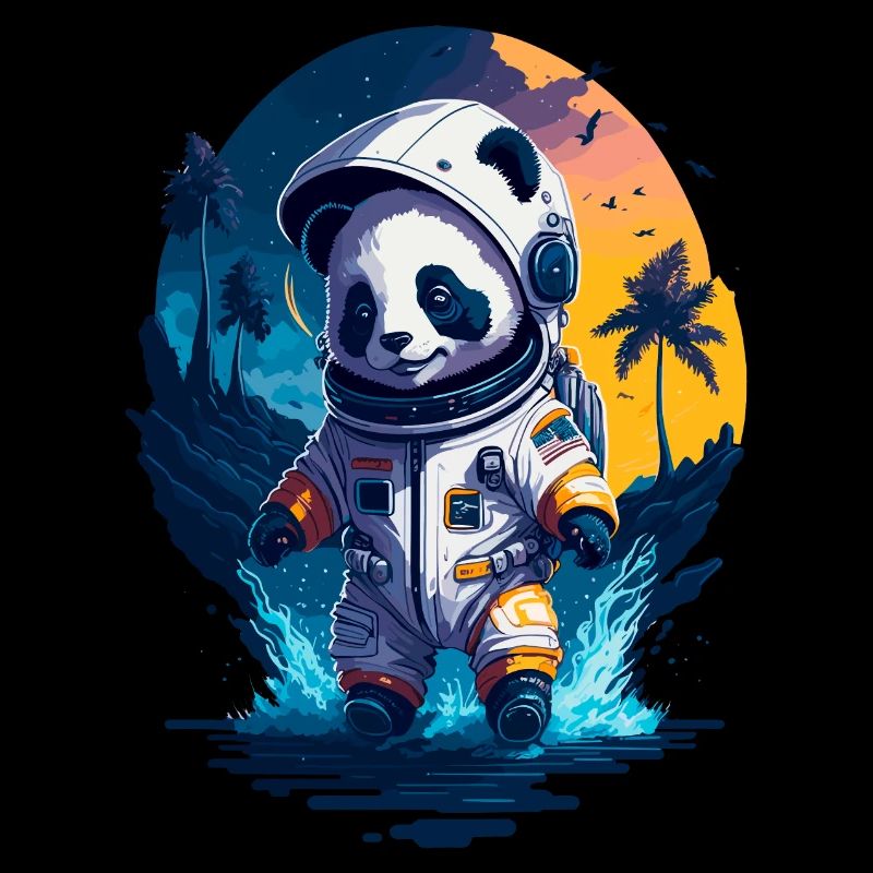 Cute Panda Astronaut