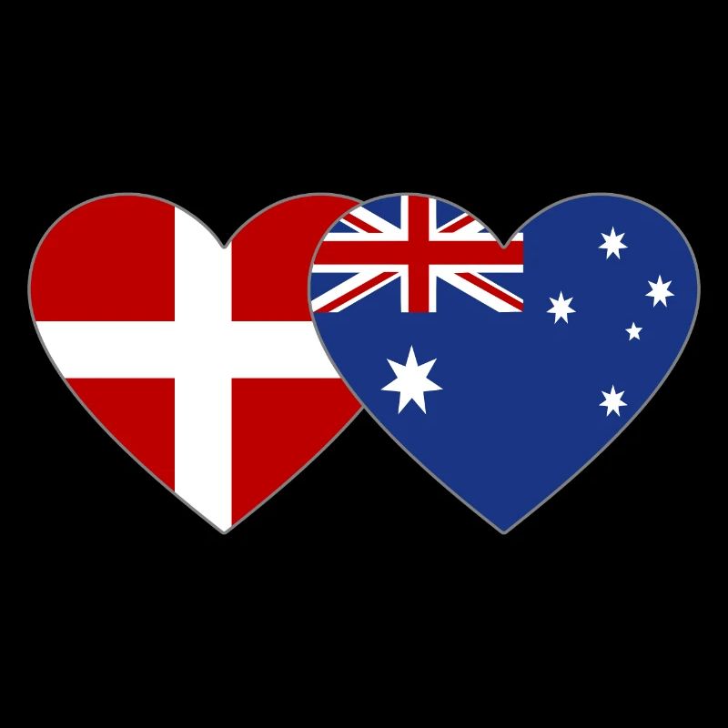 Czech Republic Australia Flag Heart