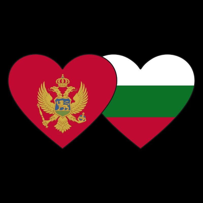 Montenegro Bulgaria flag