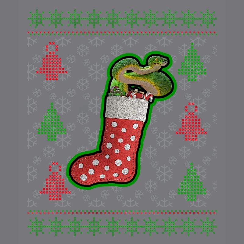 Green Tree Python Laid Noël Sweatshirt Style