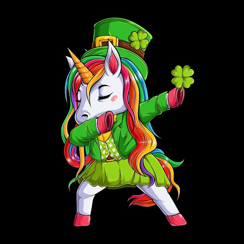 Licorne irlandaise Trèfle vert Saint-Patrick
