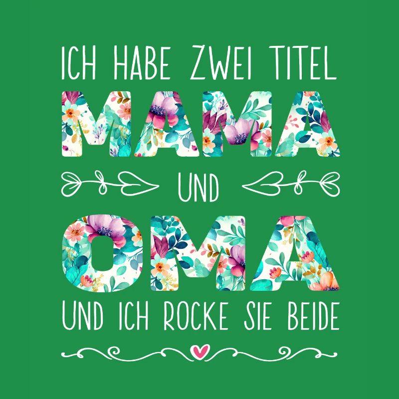 Geburtstag Muttertag Zwei Titel Mama Oma
