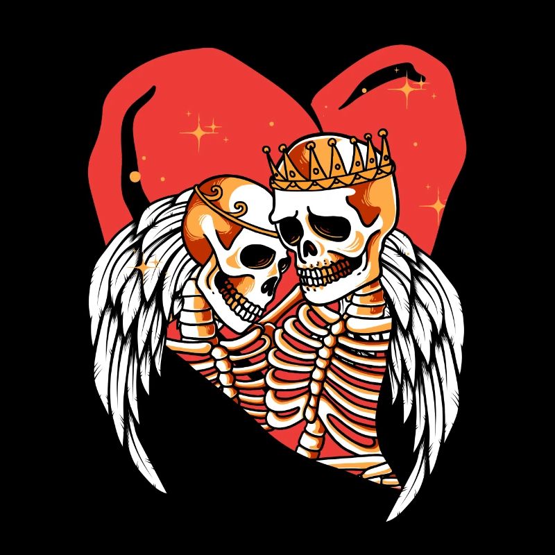 Infinite Love and Romance Gothic Bones Skeleton