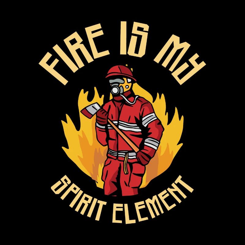 Élément de feu Pompier Pompier