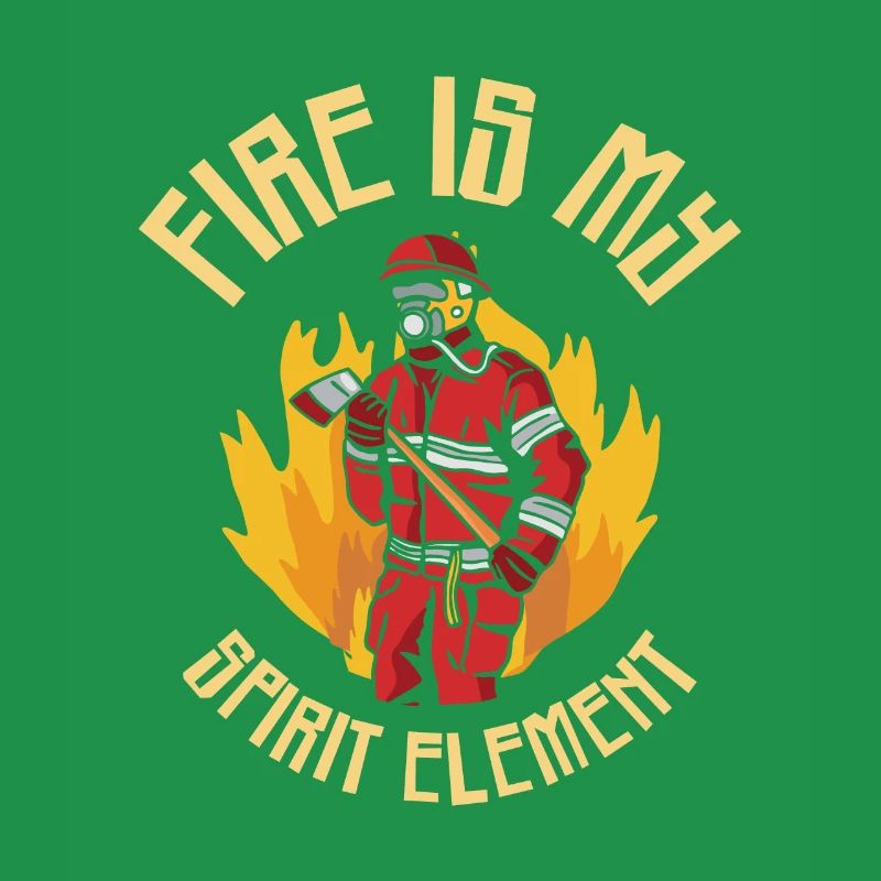 Élément de feu Pompier Pompier