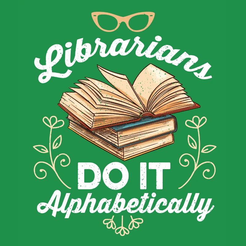 Librarian Bookworm Book Nerd Reading Library