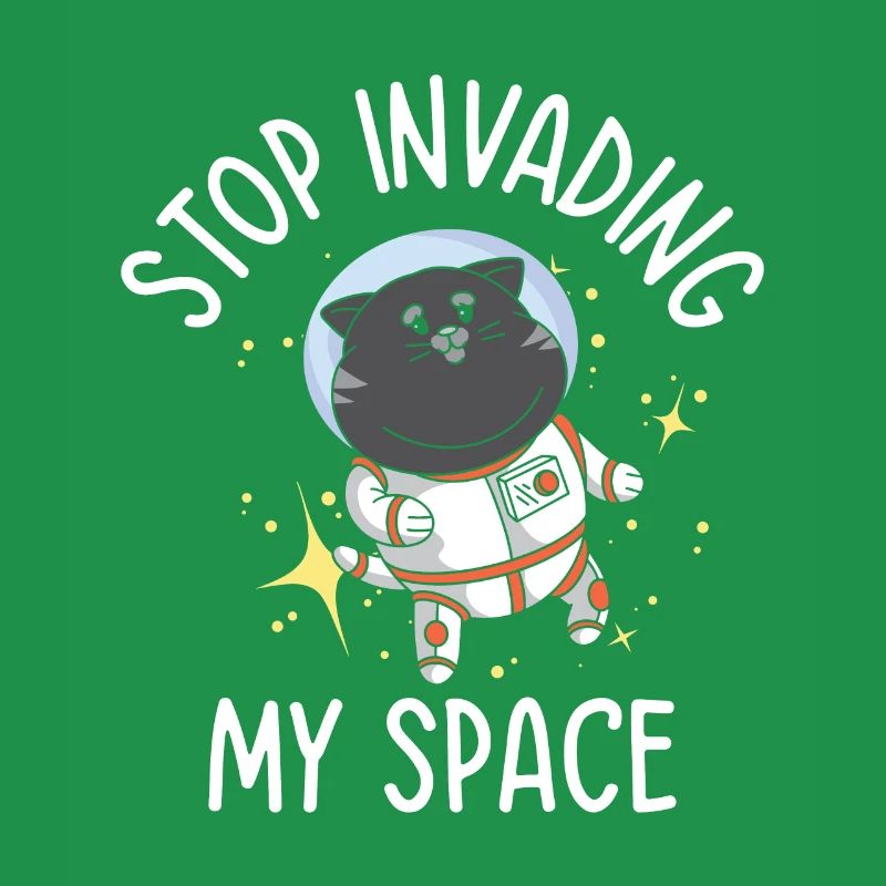 Astronaute de chat ronronnant dans l’espace