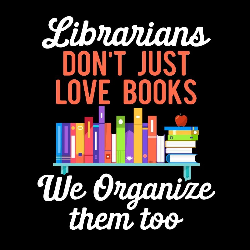 Librarian Bookworm Book Nerd Reading Library