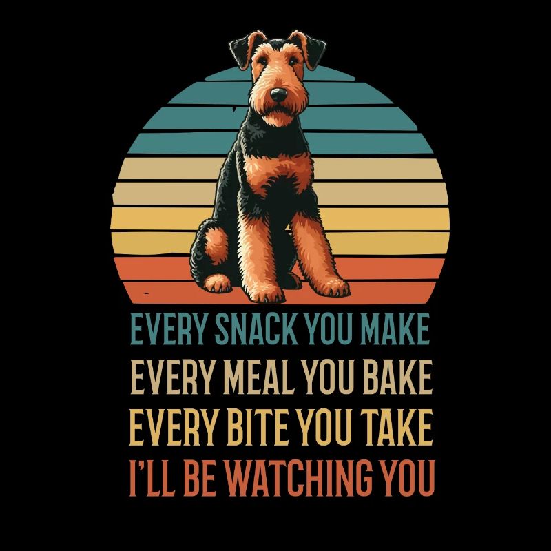 Chaque collation que vous préparez Airedale Terrier Airedales