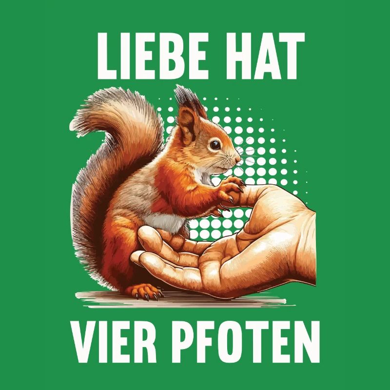 Liebe hat Vier Pfoten Eichhörnchen Eichhorn Nager