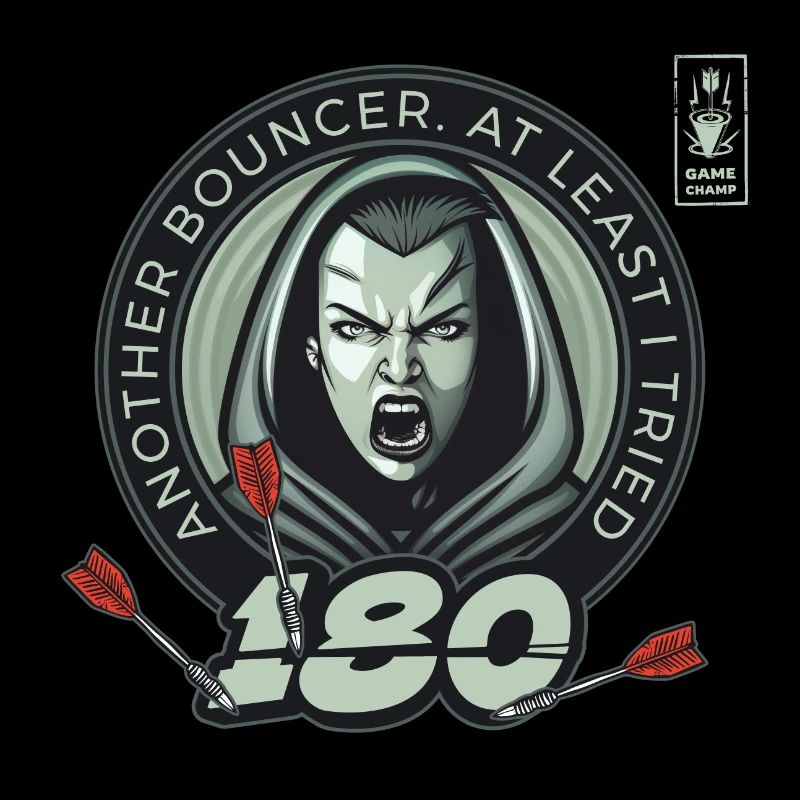 Darts 180 Bouncer White Player Dart Team