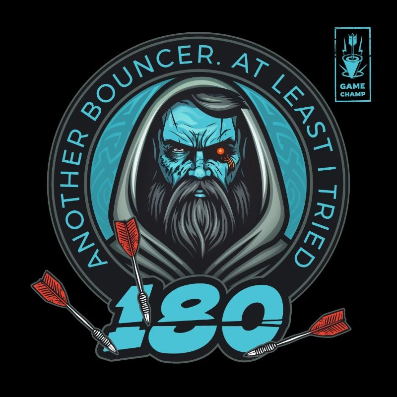 Darts 180 Bouncer Blauer Spieler Dart Team