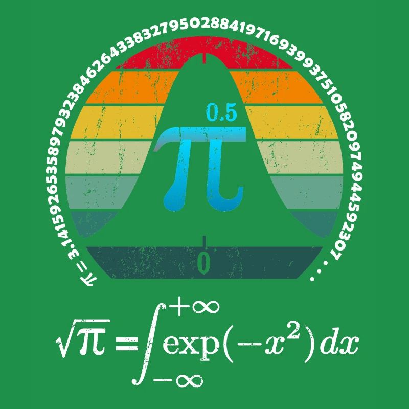 Idée cadeau prof de Maths : Pi et loi normale