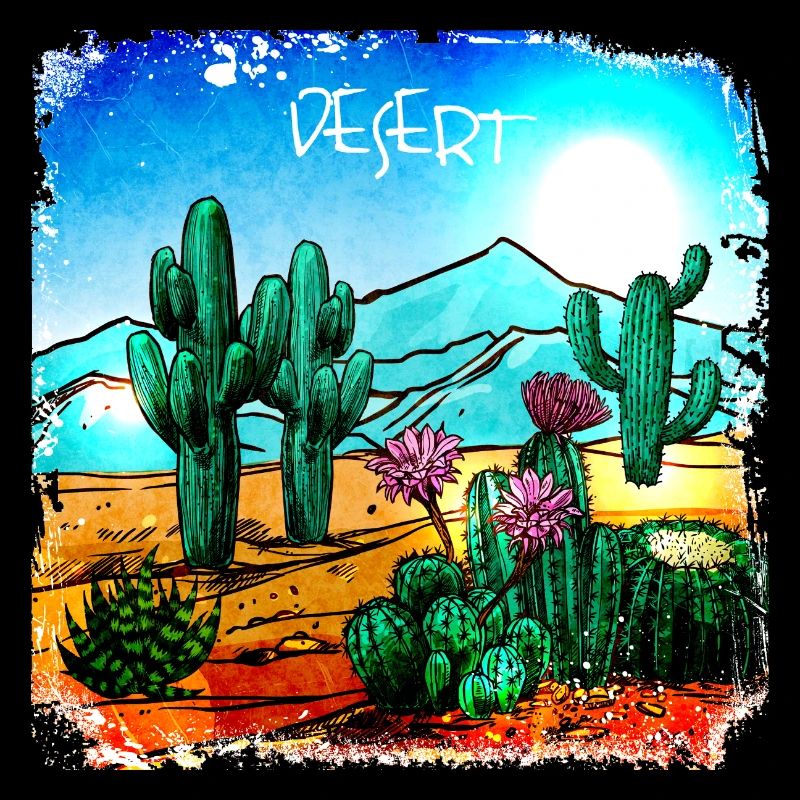 Cactus dans un paysage désertique