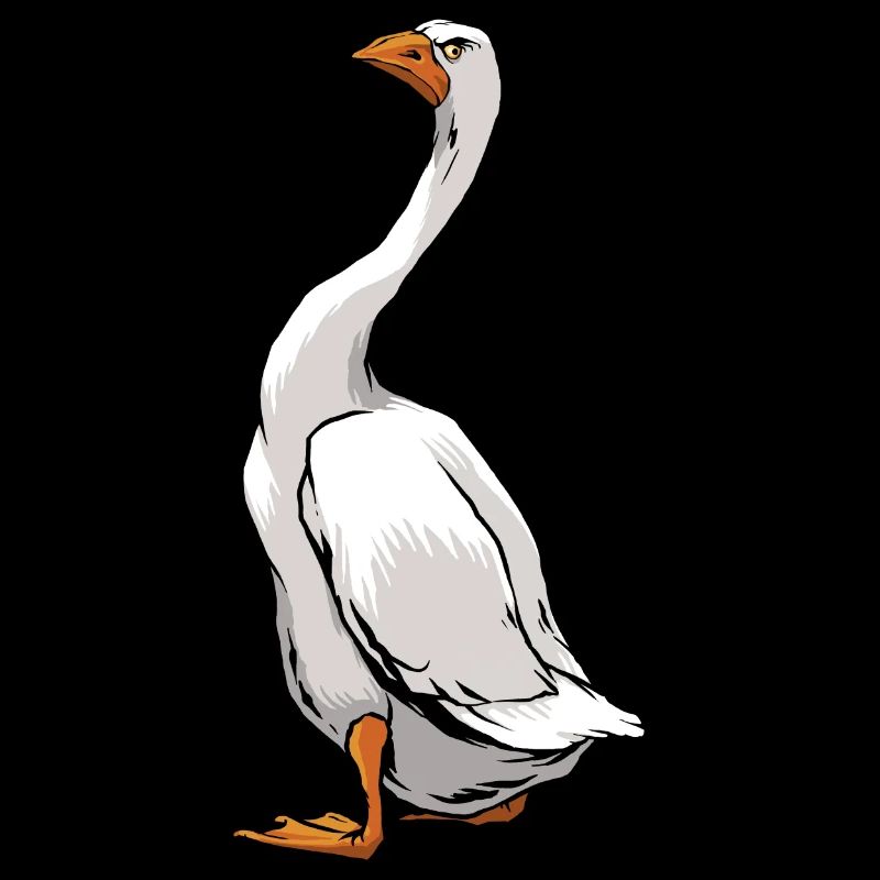 lustige Gans - skeptisch und wachsam - Gänsefan