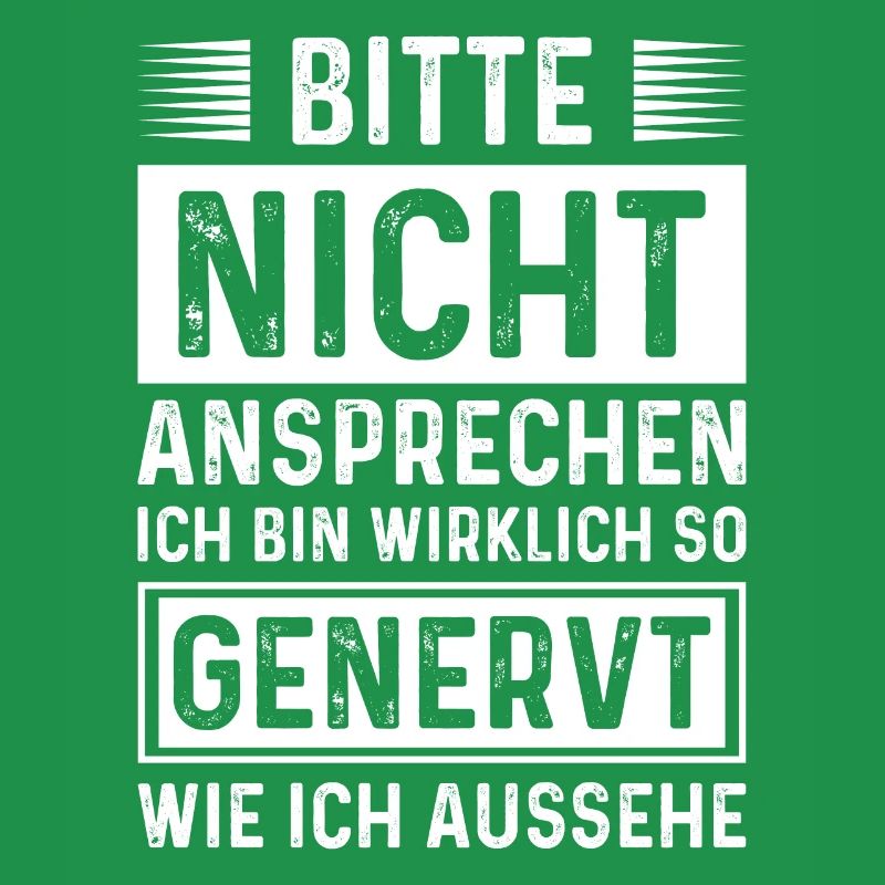 Bitte nicht ansprechen.