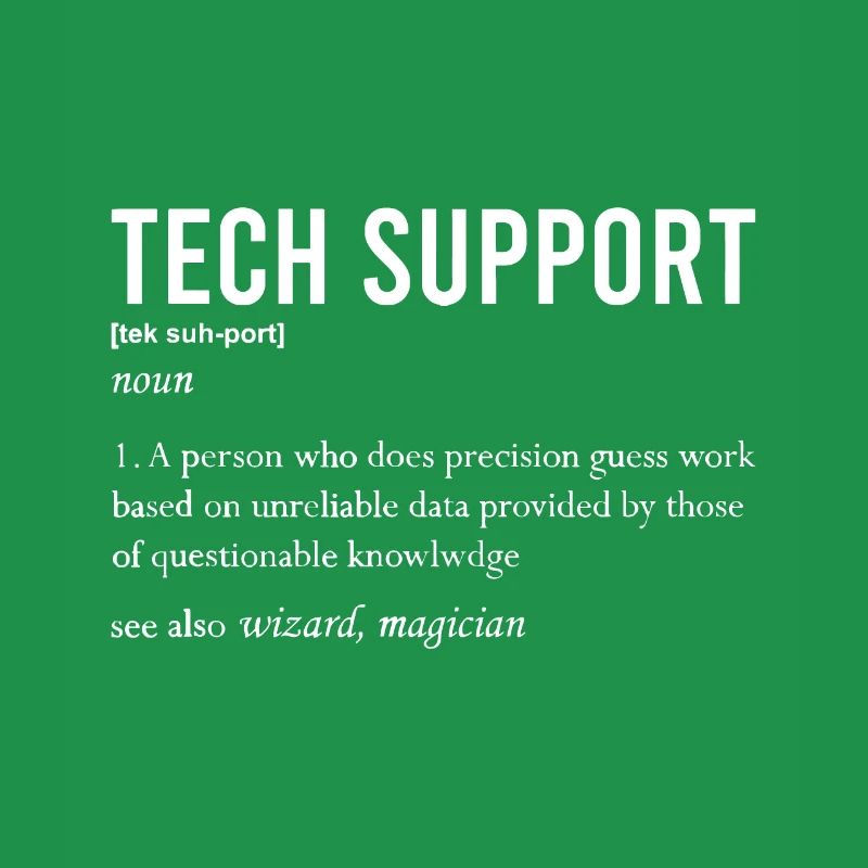 Lustiges Zitat Tech Support Definition Nerd Technicia
