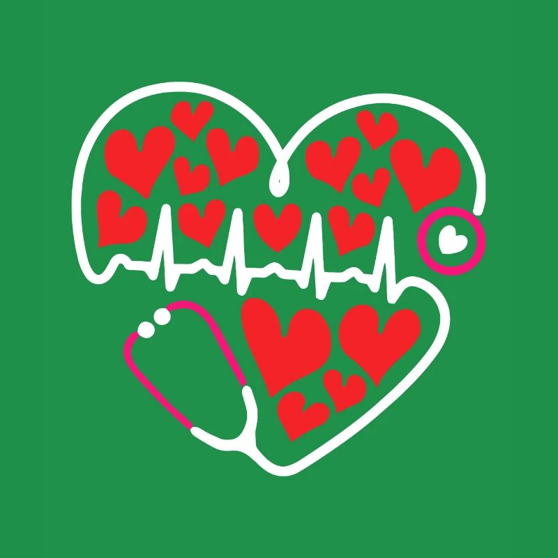 Stethoskop Herz Valentinstag Krankenschwester
