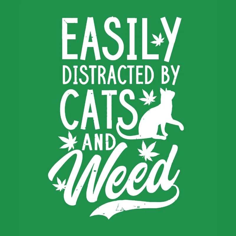 Conception de l’herbe du chat distraite par les chats et le cadeau de mauvaises herbesbl