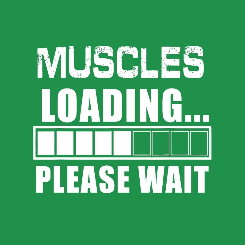 Funny Muscles Loading Please Wait Body Builder Gym
