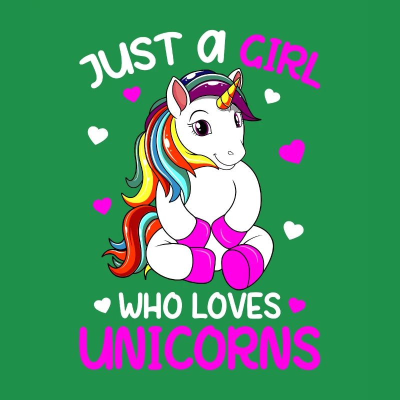 Nur ein Mädchen, das Einhörner liebt Kinder Mädchen Einhornj