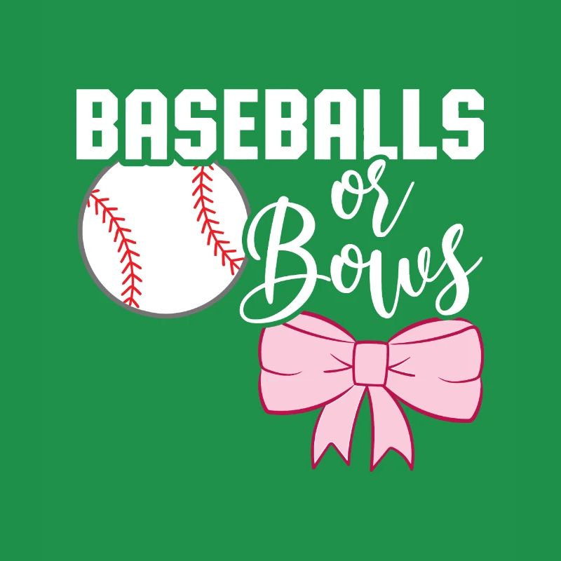 Niedliche Basebälle oder Schleifen Enthüllung des Geschlechts - Team Boy