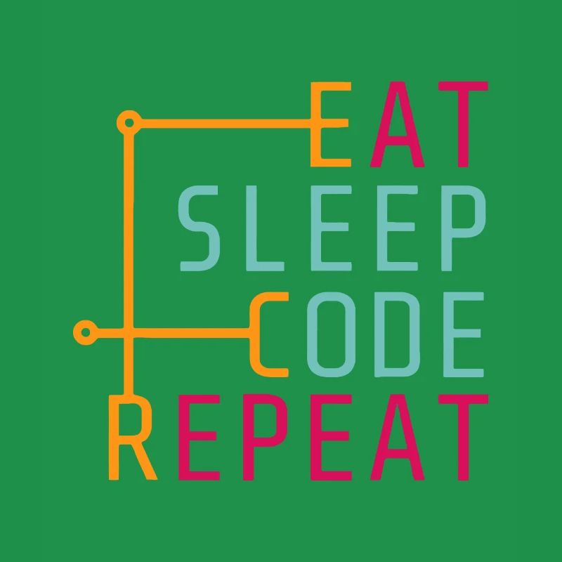 Eat Sleep Code-Wiederholung - Coder Developer Computer