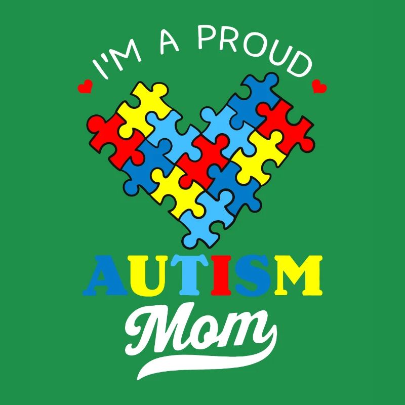 Ich bin eine stolze Mutter Autismus-Bewusstsein Autistisches Herz