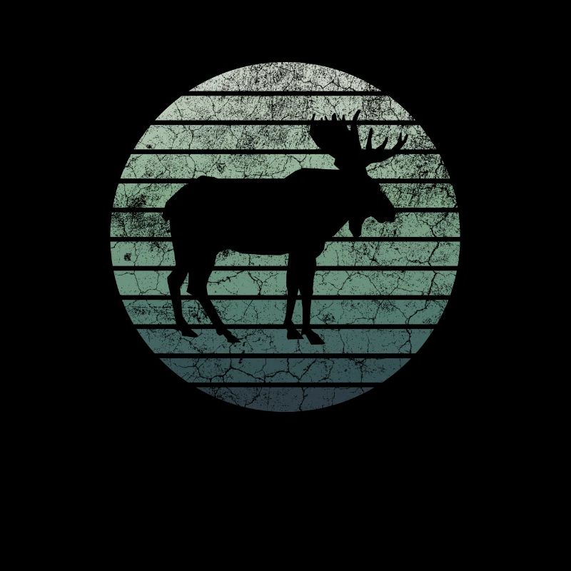 Elch Retro Vintage Style Geschenkidee