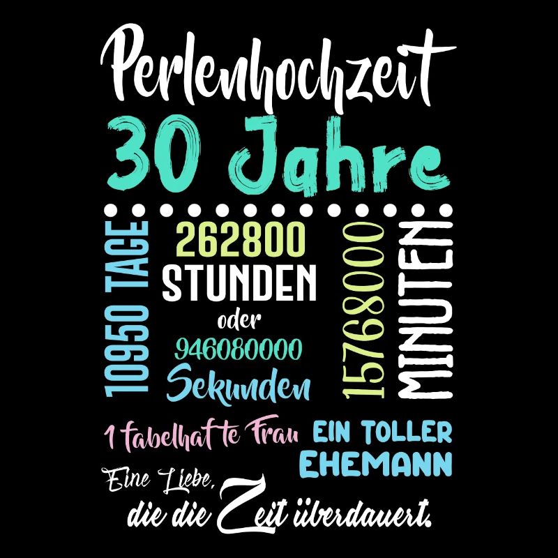Perlenhochzeit 30 Jahre Hochzeit Partner Feiern