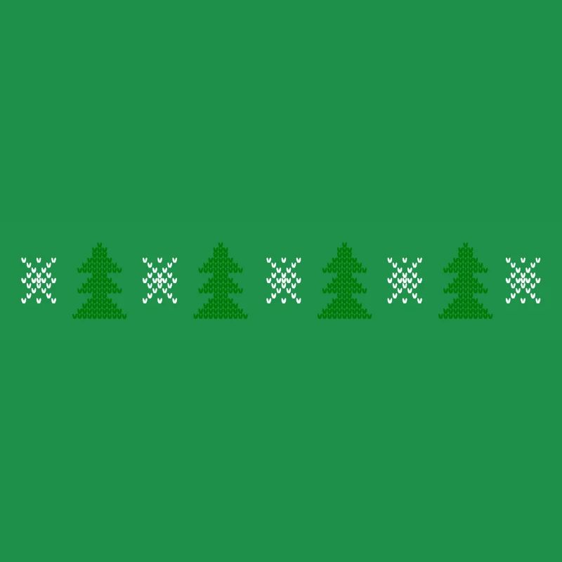 Knitted pattern series christmas tree snowflake