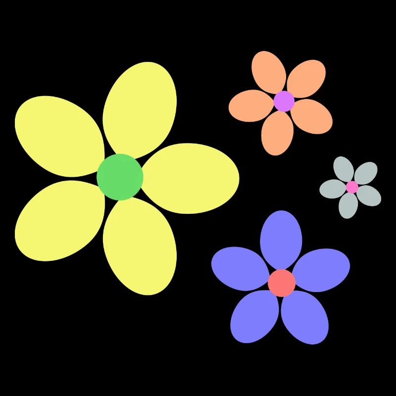 bunte Blumen Hippie retro