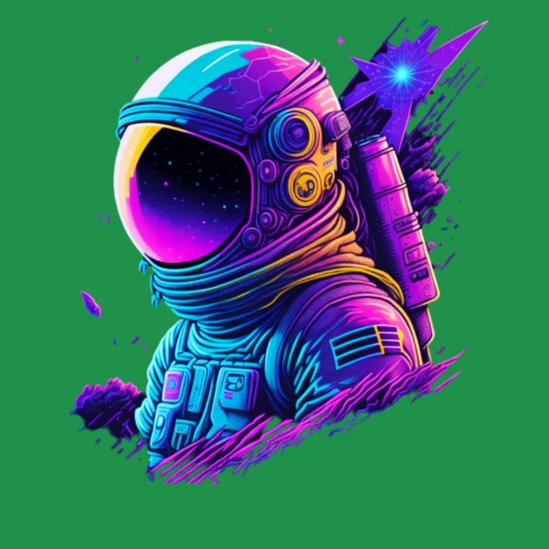Synthwave Astronaute Space Explorer