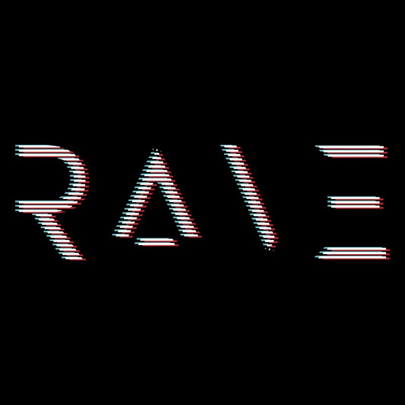 Rave Art design glitchy - raver EDM Techno House