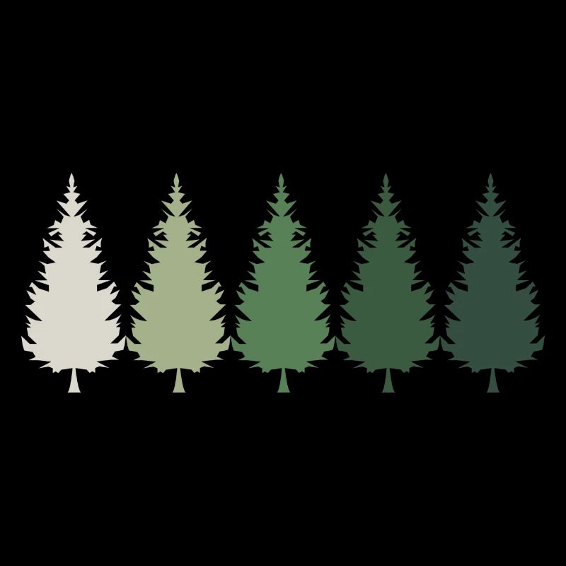 Forest Retro Tree Trees