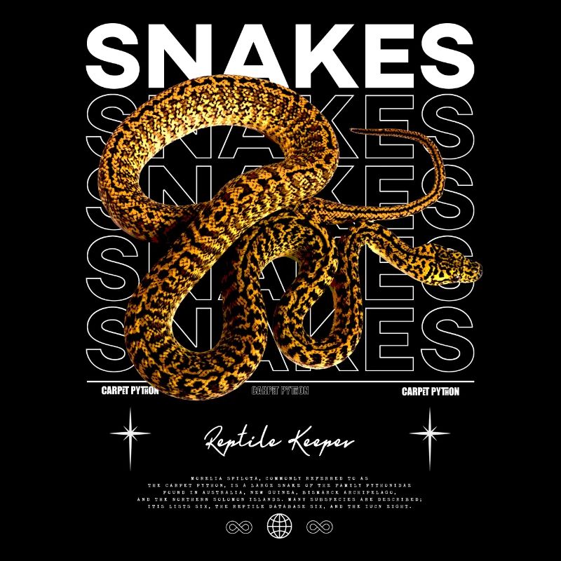 Teppich Python Modern Streetwear Reptilienpfleger