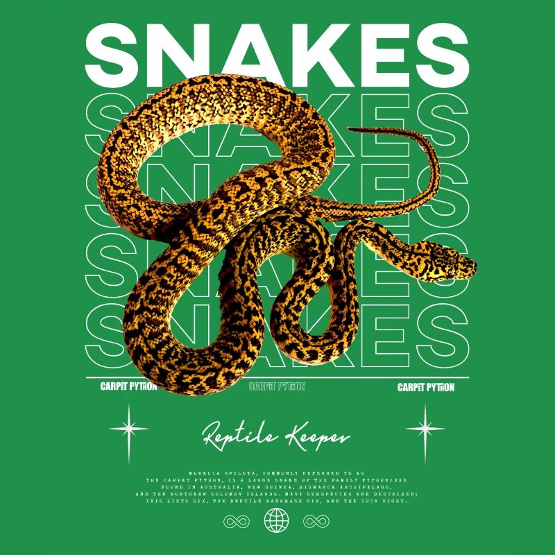 Teppich Python Modern Streetwear Reptilienpfleger