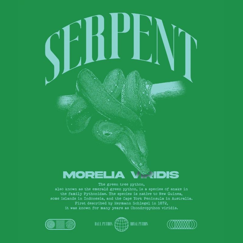 Green Tree Python Modern Reptile Keeper Streetwear