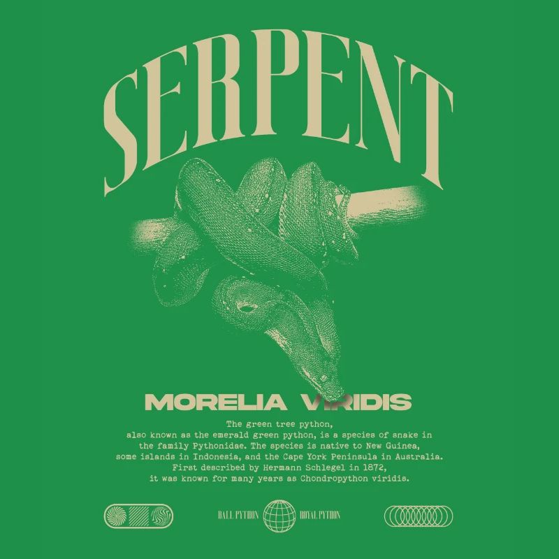 Green Tree Python Modern Reptile Keeper Streetwear